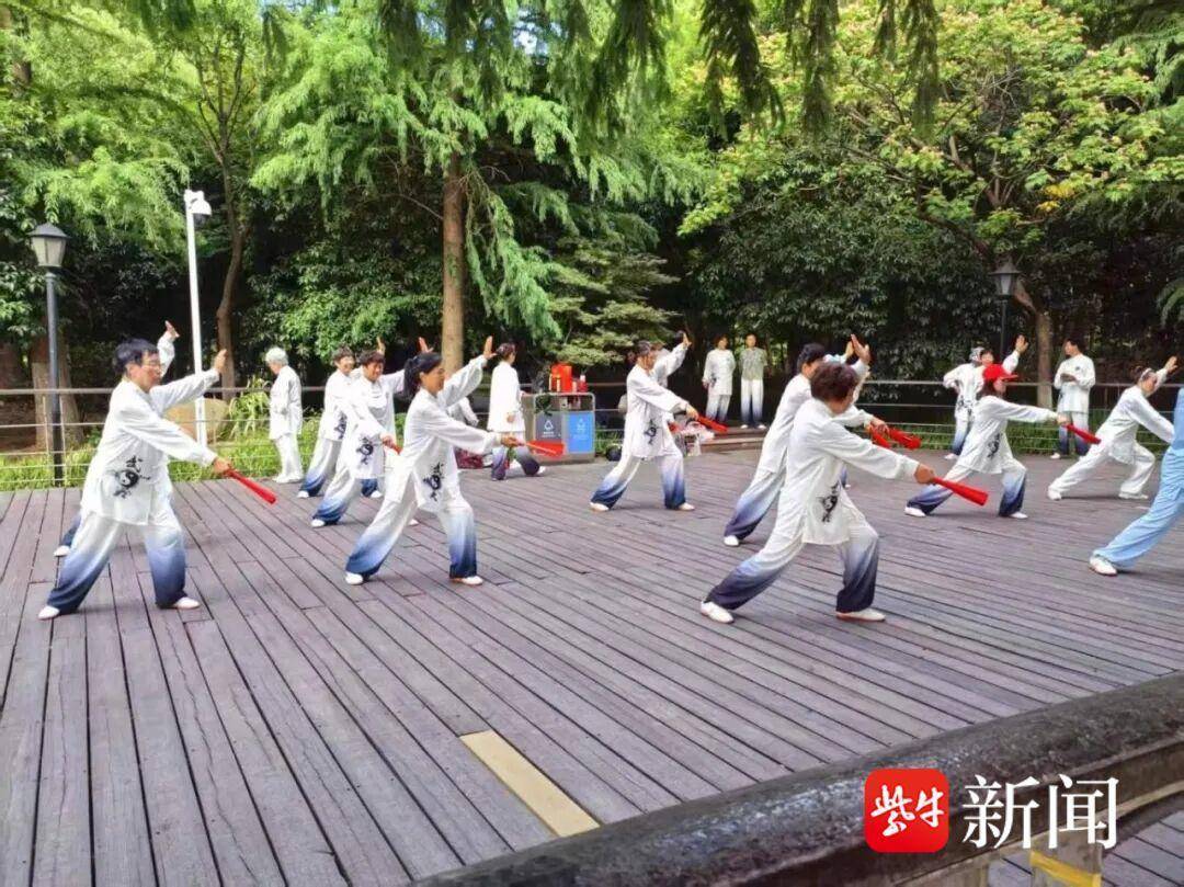 民间健身团队风采展示丨靖江市人民公园太极